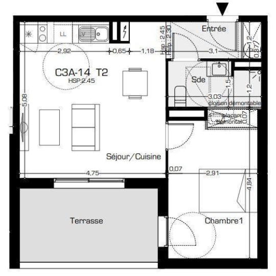  Annonces COLOMBIERS : Apartment | BEZIERS (34500) | 45 m2 | 164 200 € 