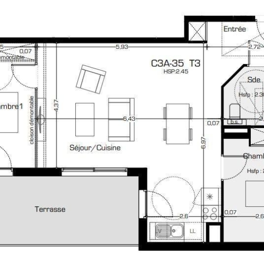 Annonces COLOMBIERS : Appartement | BEZIERS (34500) | 66.00m2 | 243 700 € 