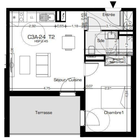  Annonces COLOMBIERS : Appartement | BEZIERS (34500) | 45 m2 | 164 200 € 