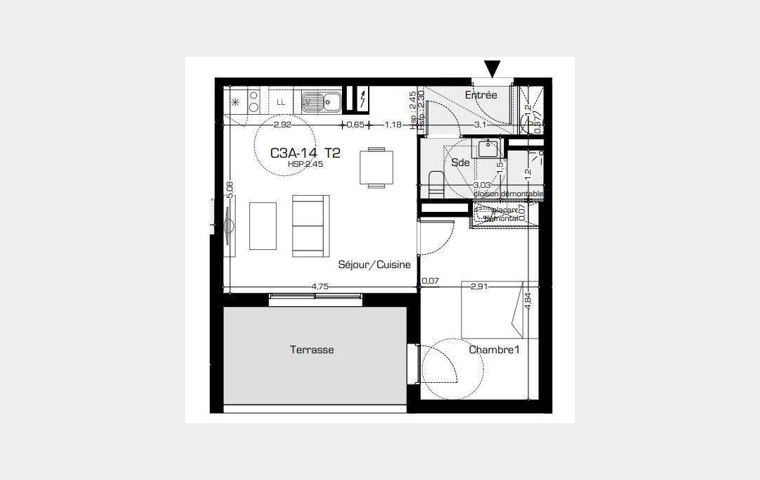 Annonces COLOMBIERS : Appartement | BEZIERS (34500) | 45 m2 | 164 200 € 