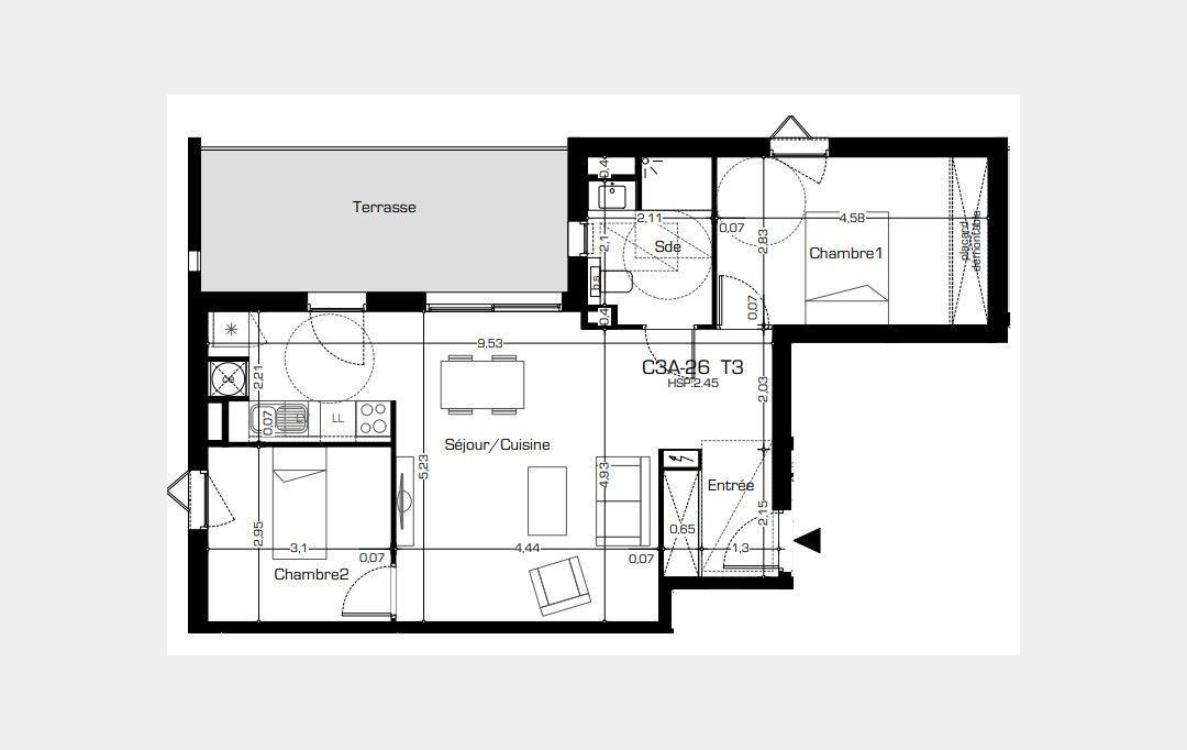 Annonces COLOMBIERS : Appartement | BEZIERS (34500) | 65 m2 | 235 800 € 